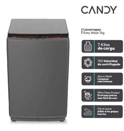 Lavarropas CANDY CTL7G1-12 Superior 7kg Inverter 750rpm Antracita