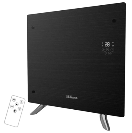 Panel de Vidrio LILIANA CCPPV202D Decowarm Pie/Pared Negro