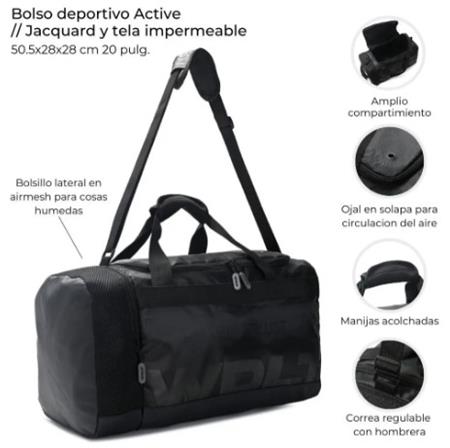 Bolso WANDERLUST 38403 Active Deportivo Viaje 20" negro