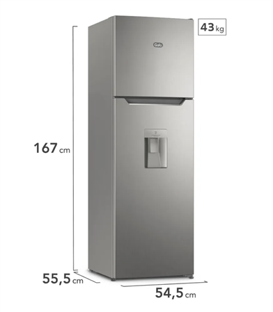 Heladera GAFA HGNW251P Inverter No frost 262L Plateada Dispenser