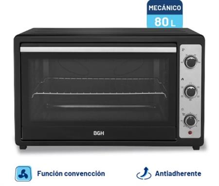 Horno Eléctrico BGH BHE80M25N 80 Litros