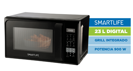 Microondas SMARTLIFE SL-MWO23MDGB Digital con Grill 23L