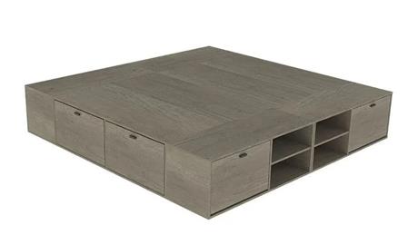 Cama Box MOSCONI BENETHON 57247 2 plazas Gris Nebraska 200x200cm