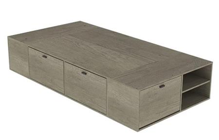 Cama Box MOSCONI BENETHON 57031 1/2 plaza Nebraska Gris 100x200cm