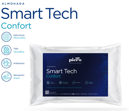Almohada PIERO SMART TECH CONFORT 70×40x21 cm