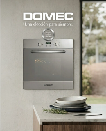 Horno Eléctrico de Empotrar DOMEC HEX18R Acero inoxidable