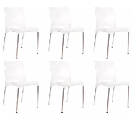 Silla GARDEN LIFE BOSTON F900000 Patas de Aluminio Blanca