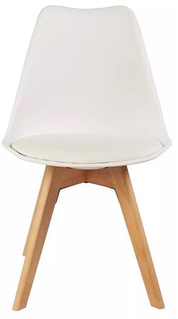 Silla TULIP Patas de Madera Blanca 