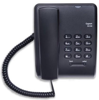 Teléfono GIGASET DA180 De Mesa Negro con Cable
