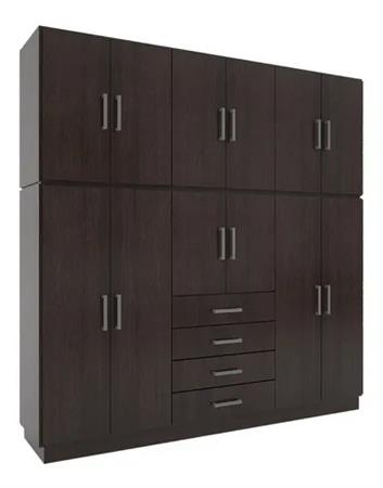 Placard ORLANDI 3552 2 Cuerpos 12 Puertas Wengue 2.12Mts
