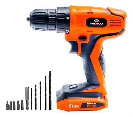 Taladro DAEWOO DACD325 Inalámbrico 8V Naranja