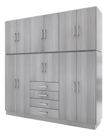 Placard ORLANDI 3554 2 Cuerpos 12 Puertas Jacaranda  2.12Mts