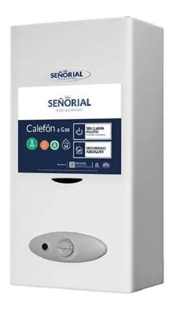 Calefón SEÑORIAL DR14A Gas nat 14 lts Sin llama Piloto salida superior