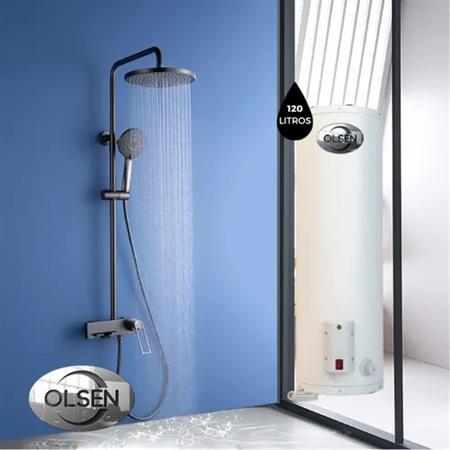 Termotanque Eléctrico OLSEN TEV120 115 Lts Conex Superior de apoyar Blanco