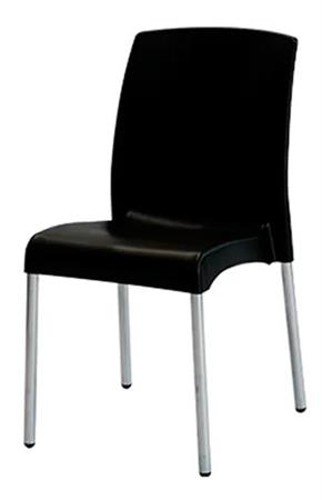Silla VOSS2000 MAYORCA Patas Metálicas Negra