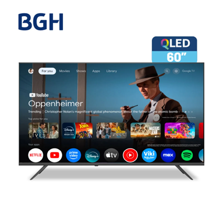 Smart TV BGH B6026US7G QLED 4K Google TV 60"