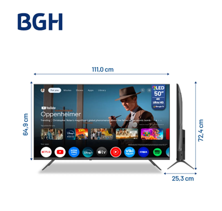 Smart Tv BGH B5026US7G QLED 4K Google TV 50"