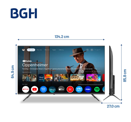 Smart TV BGH B6026US7G QLED 4K Google TV 60"