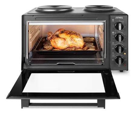Horno Eléctrico ATMA 94HGAB3024AP 30 Lts Con 2 Anafes 1500w Negro