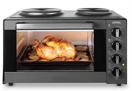 Horno Eléctrico ATMA 94HGAB3024AP 30 Lts Con 2 Anafes 1500w Negro