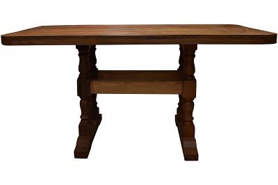 Mesa ALGARROBO 160x80 Base Torneada