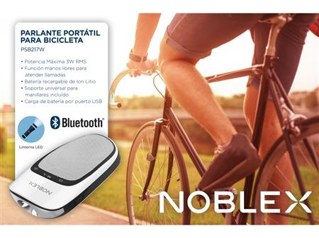 Parlante NOBLEX PSB217W Portátil Bluetooth para Bicicleta