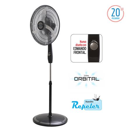 Ventilador LILIANA VPC20B de Pie 20" 90 watts. 3 aspas metálicas