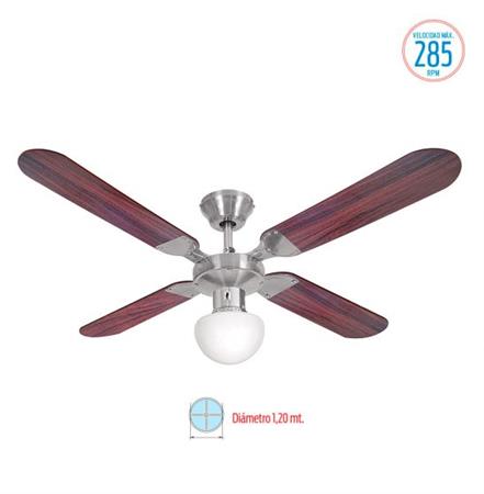 Ventilador LILIANA VTHM214 De Techo Con Luz 80w Madera Tradicional