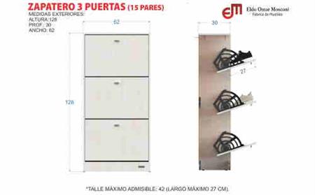 Zapatero MOSCONI DAKAR 56510 3 Puertas Blanco