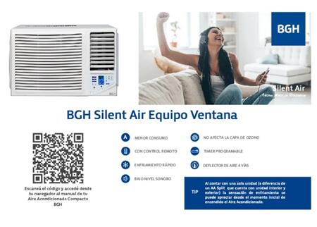Aire Acondicionado BGH BC26WFQ Ventana 2600w Frío