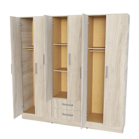 Placard ORLANDI 3504 6 Puertas 2 Cajones Color Jacaranda
