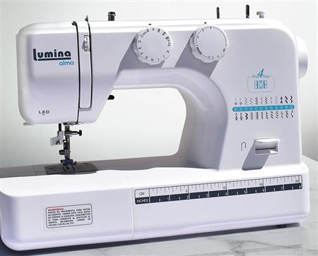Máquina de coser LUMINA ALMA Recta Multifunción 24 Diseños Blanco 