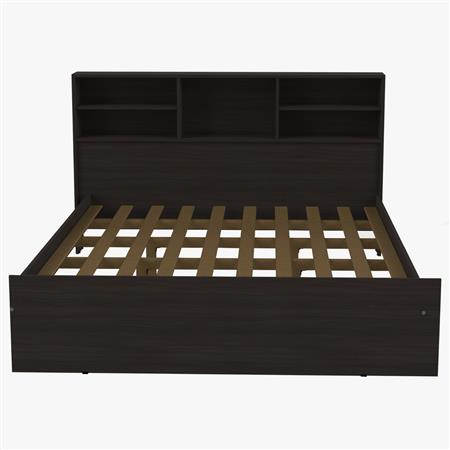 Cama 2 Plazas ORLANDI 83 Con Repisa Wengue