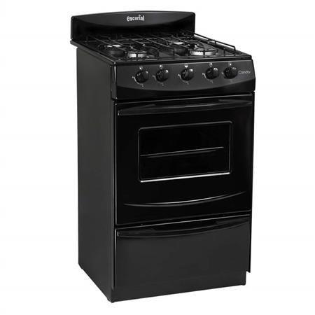 Cocina ESCORIAL CANDOR S2 BLACK 51 cm Respaldo Extraible Gas Natural
