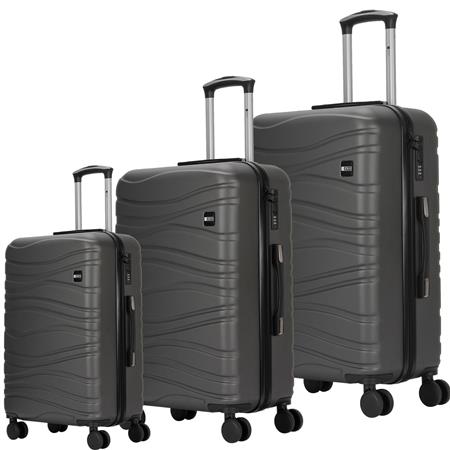 Valijas ZOM Wavy ZL-S052DK Carbono Set x 3