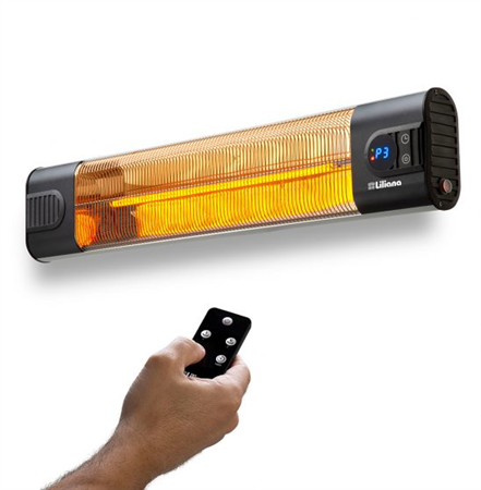 Calefactor LILIANA CCP2200 Exterior De Pared/Techo Radiante Fibra de Carbono 2200w