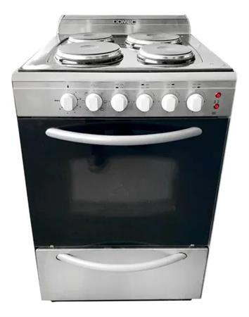 Cocina DOMEC CEX2G 51061 Eléctrica 56CM 7320w Frente De Acero Negro