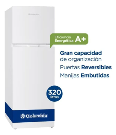 Heladera COLUMBIA Chd31/9 320 Litros Blanco
