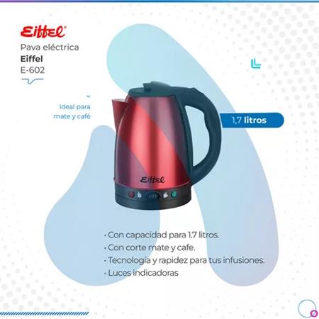 Pava Eléctrica EIFFEL E-602 1.7 Lts Rojo 220V 