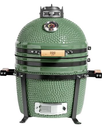 Parrilla Kamado BBQ-Grill KADÚ K15 A Carbón Verde + Funda Impermeable de Regalo 