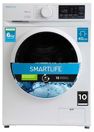 Lavarropas SMARTLIFE SL-WMI061000W 6 Kg Carga Frontal 1000 RPM Inverter Blanco 