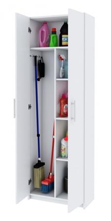 Despensero CENTRO ESTANT  DIS6 Organizador Maxi Con Escobero 2 Puertas 180 cm Blanco