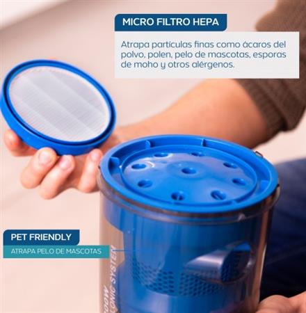 Aspiradora Ciclónica PHILCO 91PHASC1933PI1800w Filtro Hepa 1.2 lt