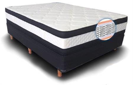 Colchón y Sommier TOPACIO SIMETRIC c/Pillow 140x190x31cm Resortes 