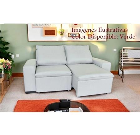 Sofá CONFORTLINE MONTREAL 2.20  (Color Verde Tela)  Reclinable 