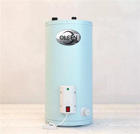 Termotanque Eléctrico OLSEN TEV80C 80 Lts Conex Superior colgar o apoyar Celeste