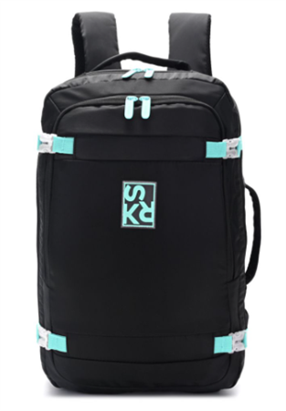 Mochila De Viaje SKORA 40654 18 Pulgadas Portanotebook Usb Negro/Turquesa