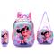 Set X3 Mochila Lunchera y Cartuchera SKORA 42946 Think Happy