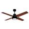 Ventilador PROTALIA 3419 De Techo 3 Velocidades 4 Aspas Nogal Y Negro Natural