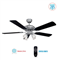 Ventilador LILIANA VTHM415R De Techo Con Luz 80w Negro